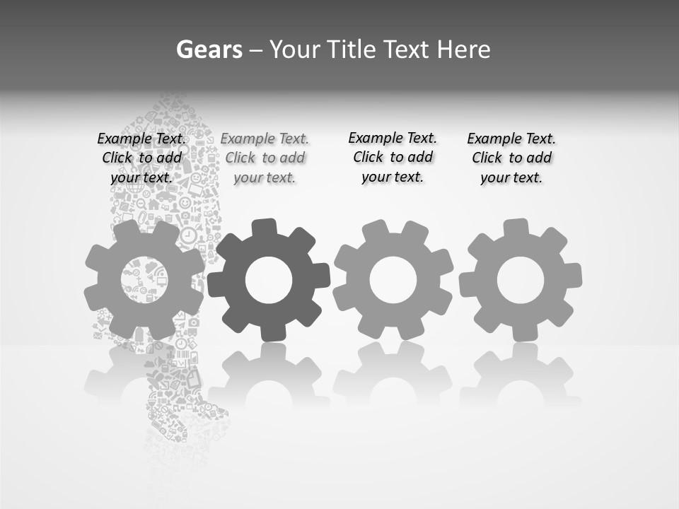 Teamwork Figure Happy PowerPoint Template