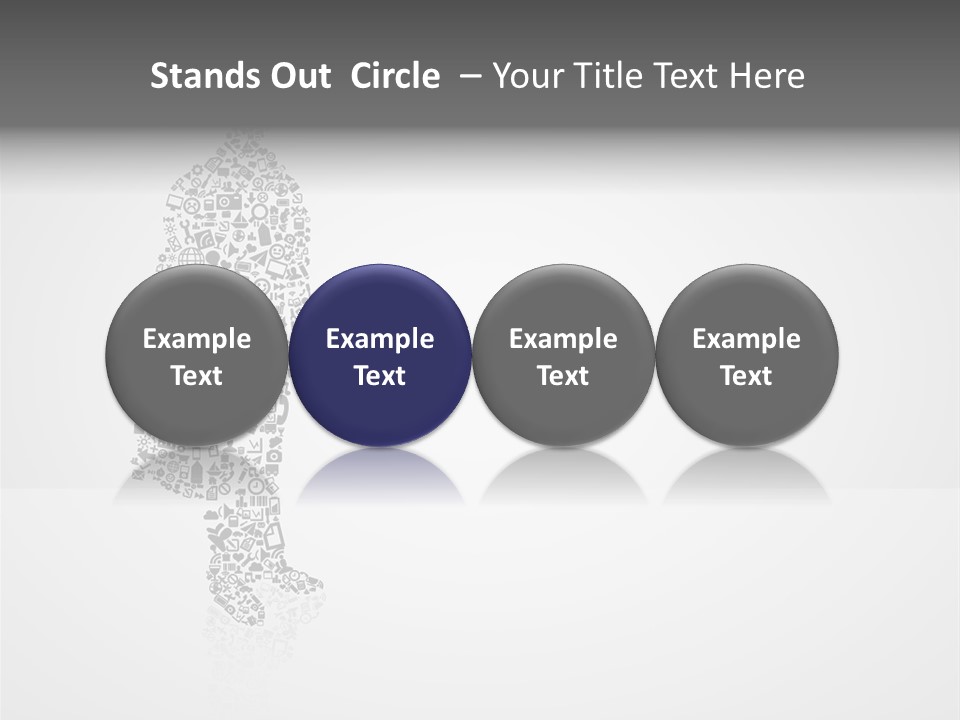 Teamwork Figure Happy PowerPoint Template