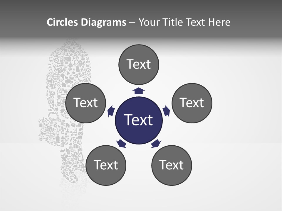 Teamwork Figure Happy PowerPoint Template