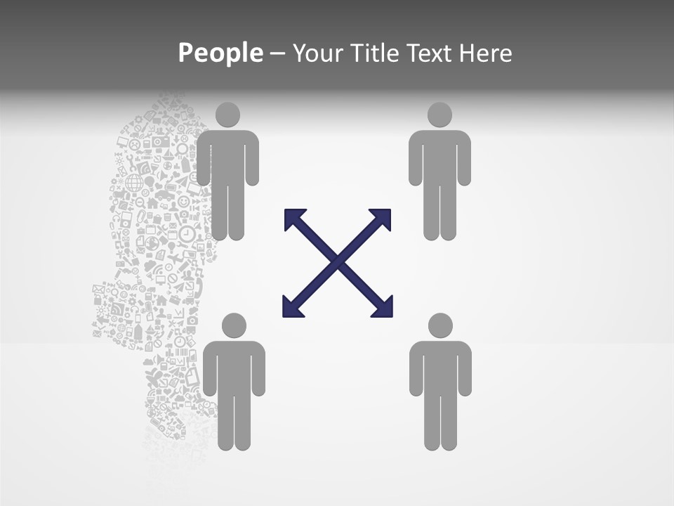 Teamwork Figure Happy PowerPoint Template