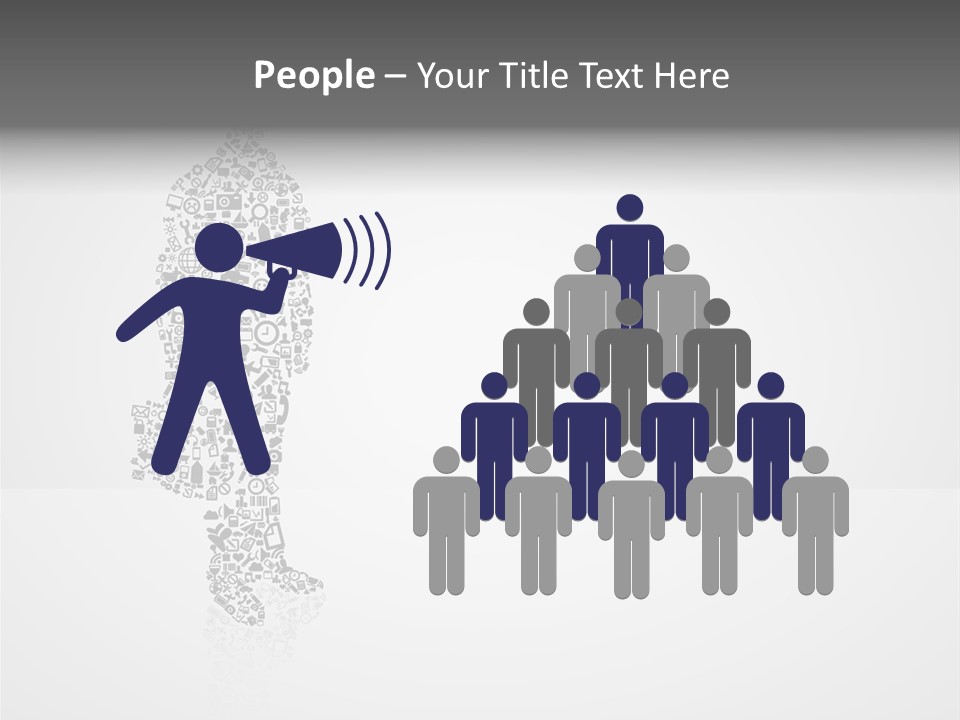 Teamwork Figure Happy PowerPoint Template