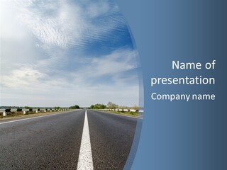 Track Cloudy Landscape PowerPoint Template