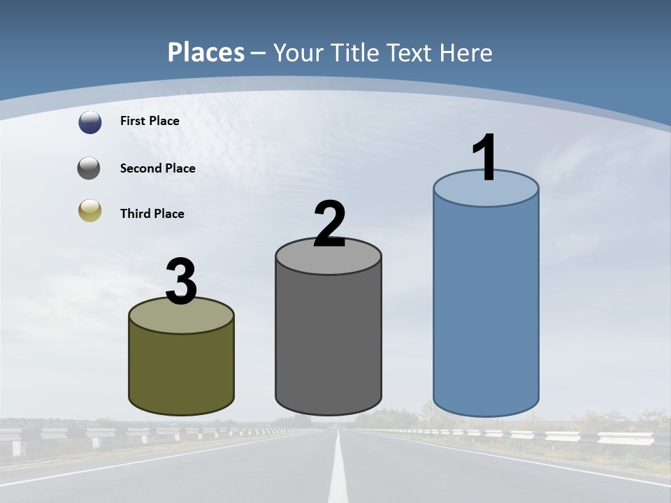 Track Cloudy Landscape PowerPoint Template