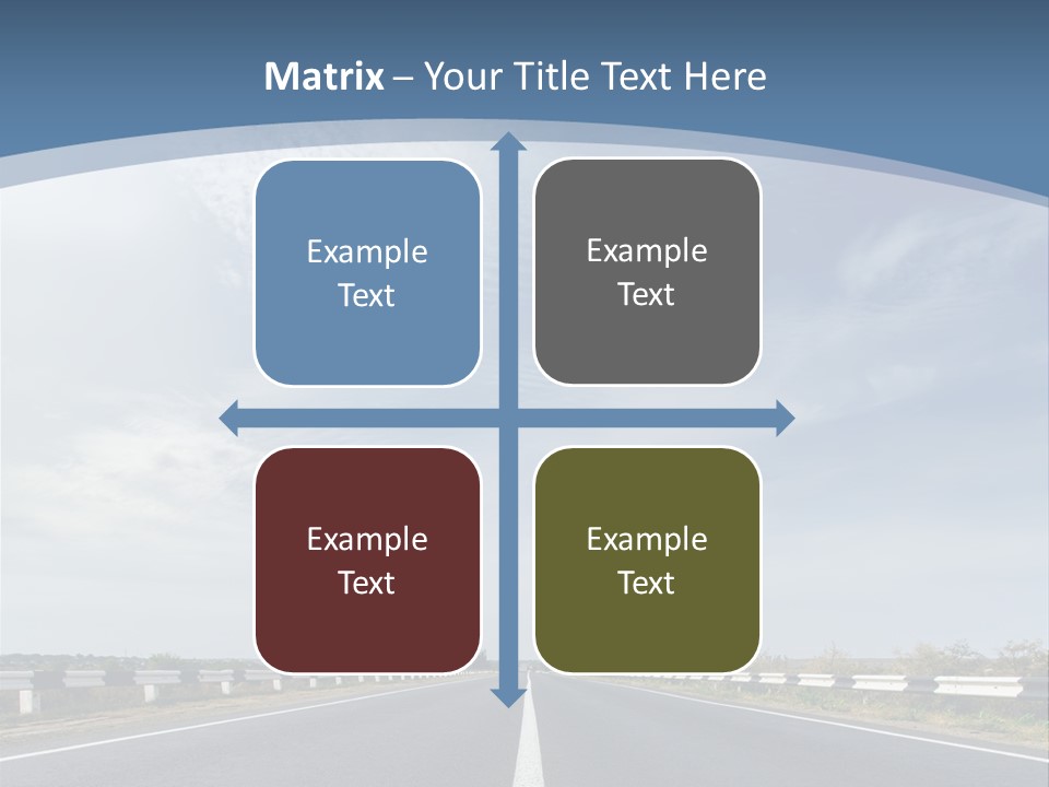 Track Cloudy Landscape PowerPoint Template