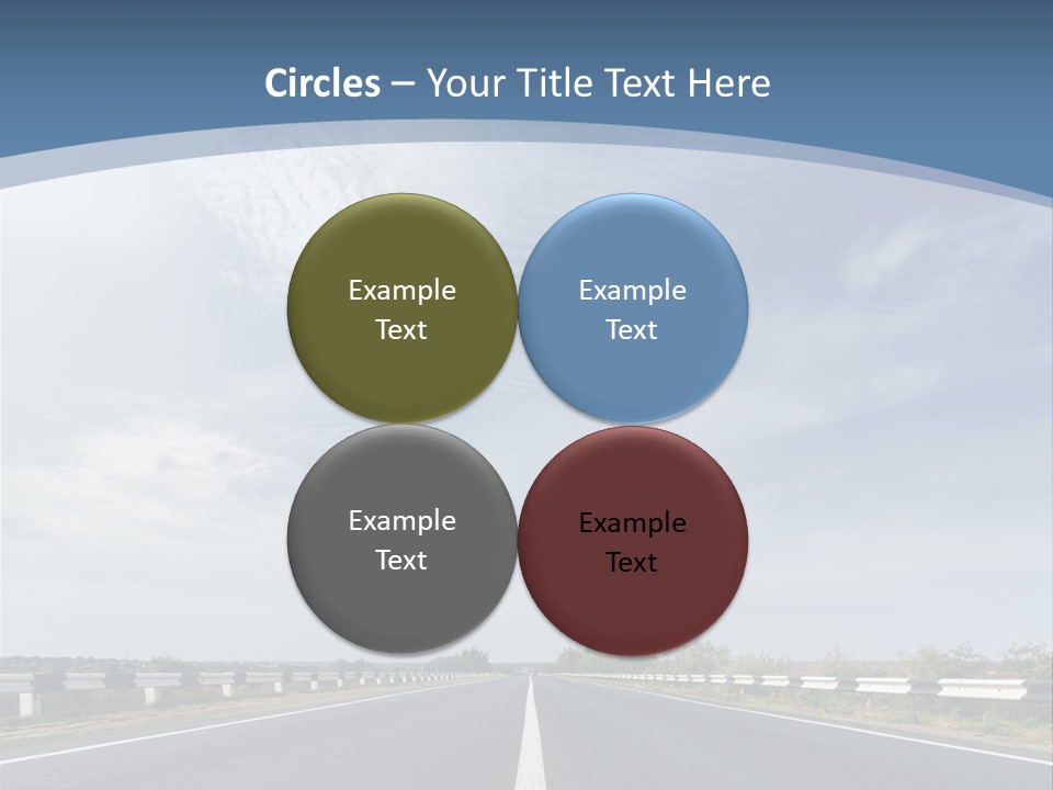 Track Cloudy Landscape PowerPoint Template