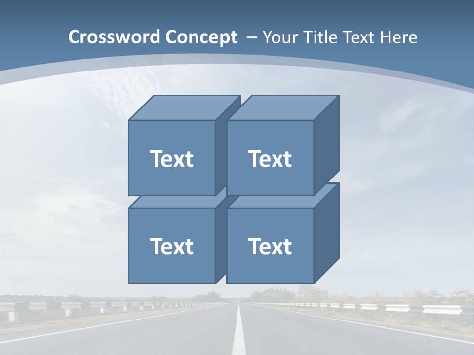 Track Cloudy Landscape PowerPoint Template