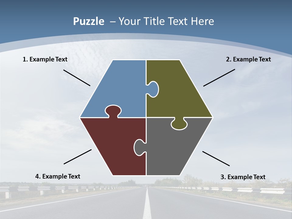 Track Cloudy Landscape PowerPoint Template