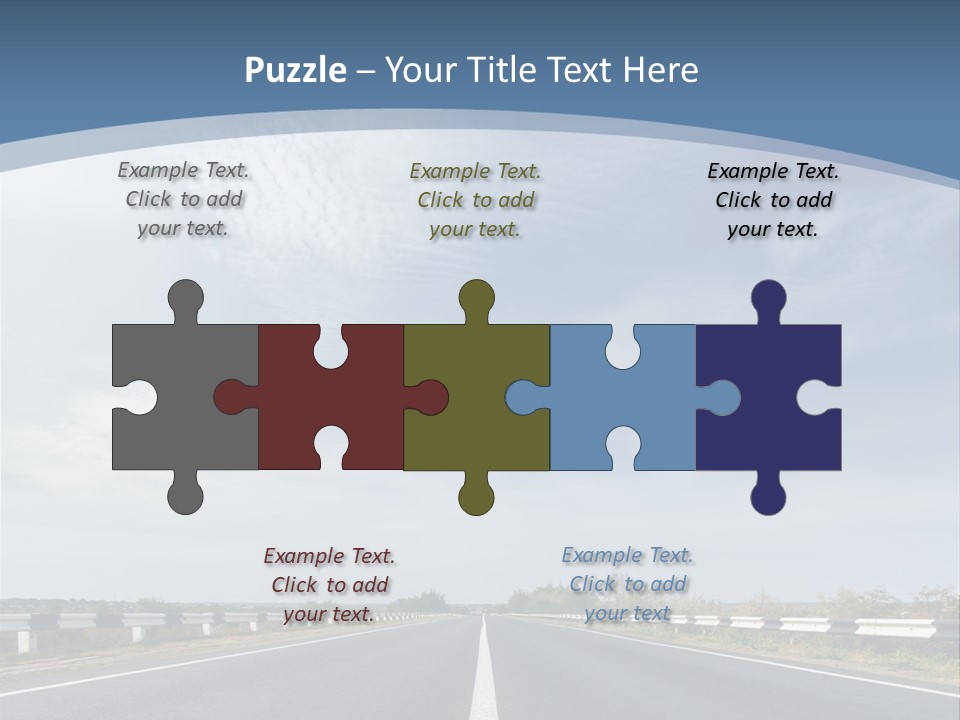 Track Cloudy Landscape PowerPoint Template