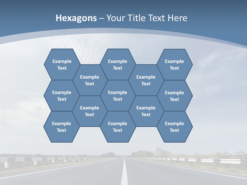 Track Cloudy Landscape PowerPoint Template