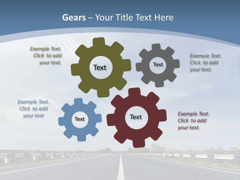 Track Cloudy Landscape PowerPoint Template