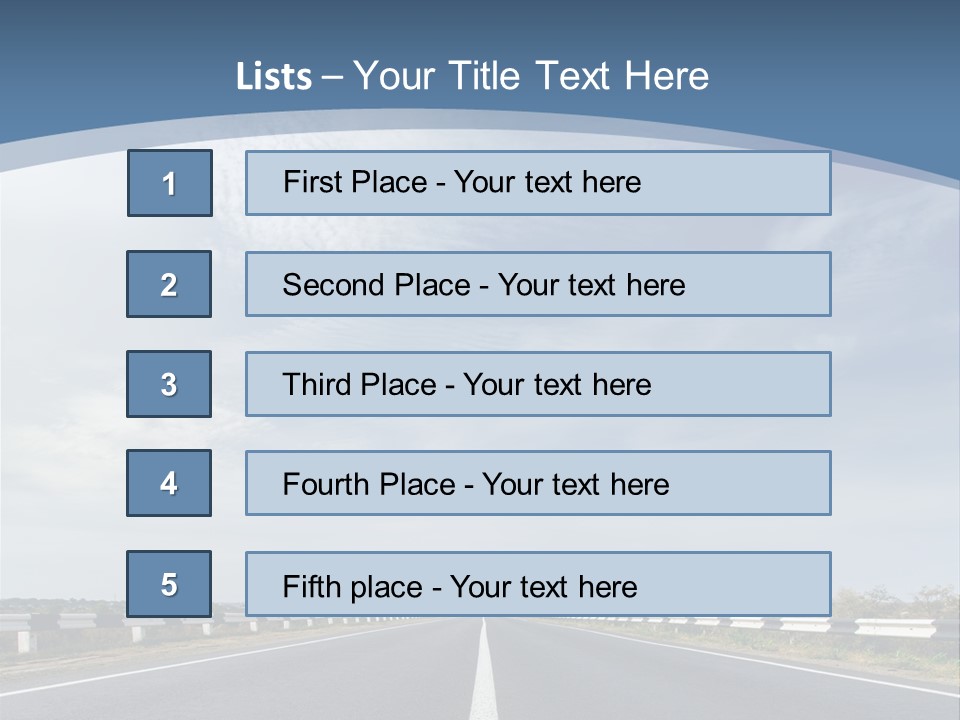 Track Cloudy Landscape PowerPoint Template