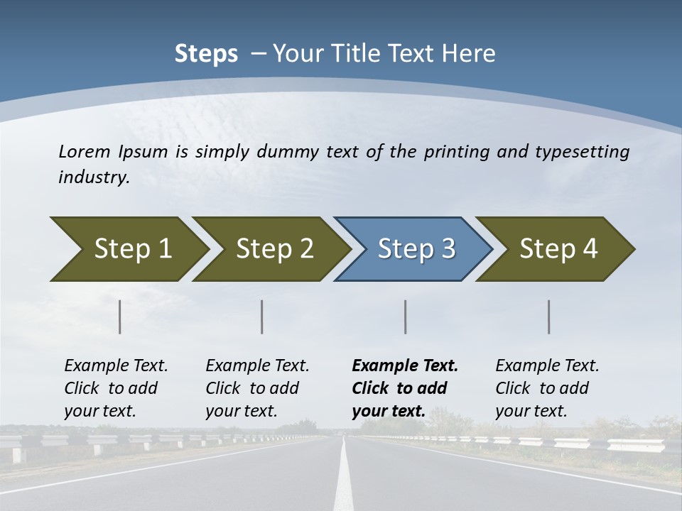 Track Cloudy Landscape PowerPoint Template