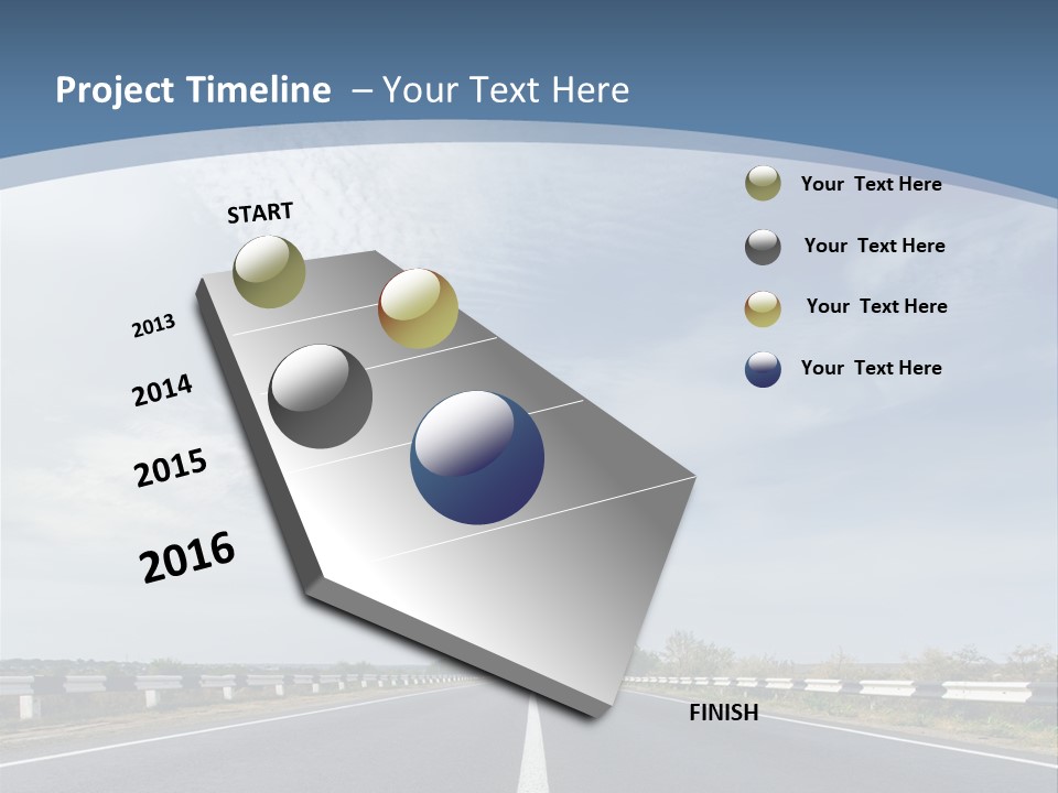 Track Cloudy Landscape PowerPoint Template