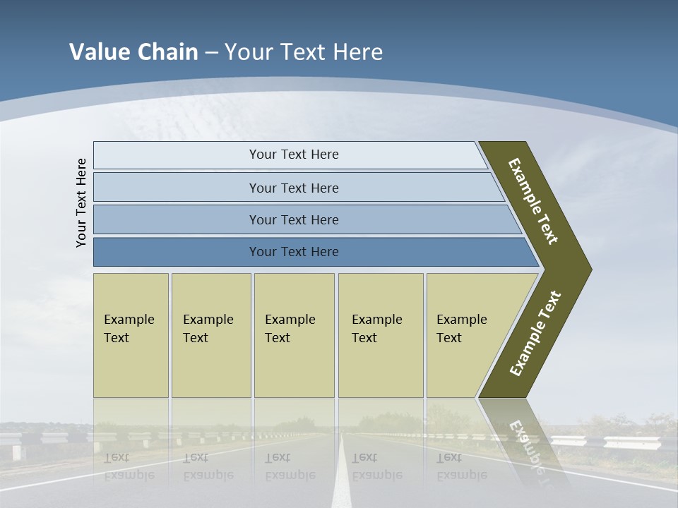 Track Cloudy Landscape PowerPoint Template
