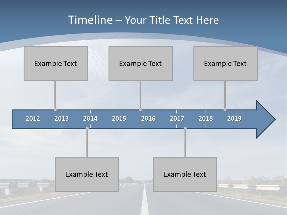 Track Cloudy Landscape PowerPoint Template