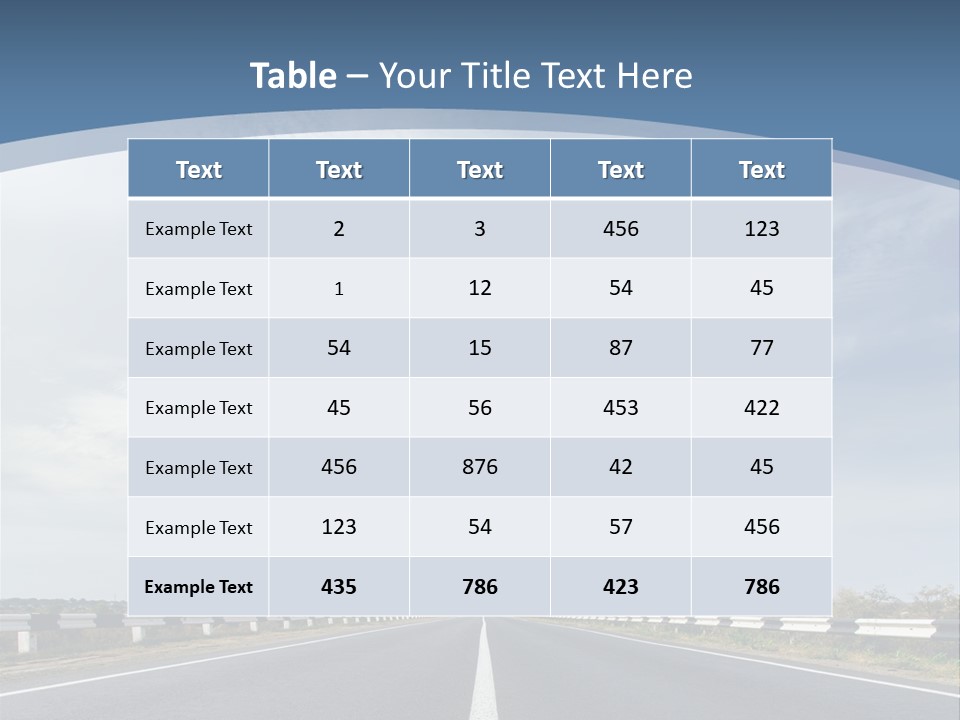 Track Cloudy Landscape PowerPoint Template