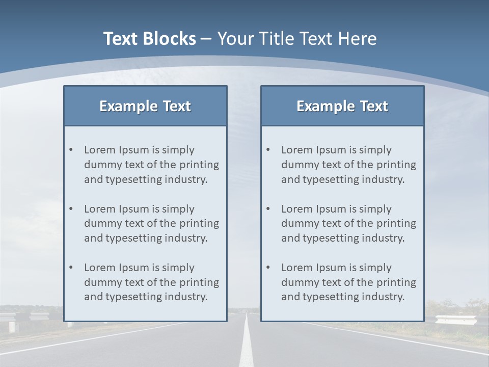 Track Cloudy Landscape PowerPoint Template