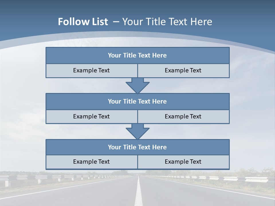 Track Cloudy Landscape PowerPoint Template