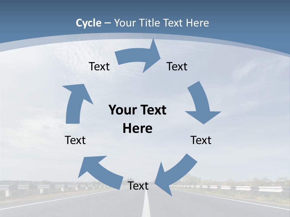 Track Cloudy Landscape PowerPoint Template