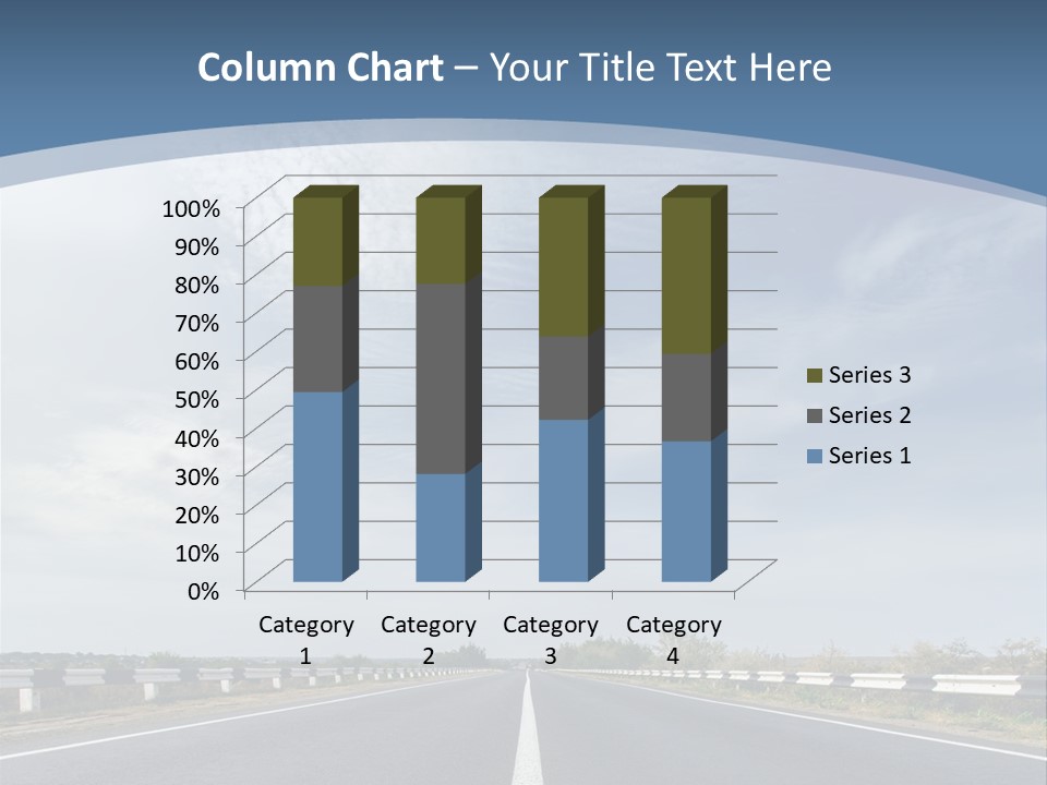 Track Cloudy Landscape PowerPoint Template