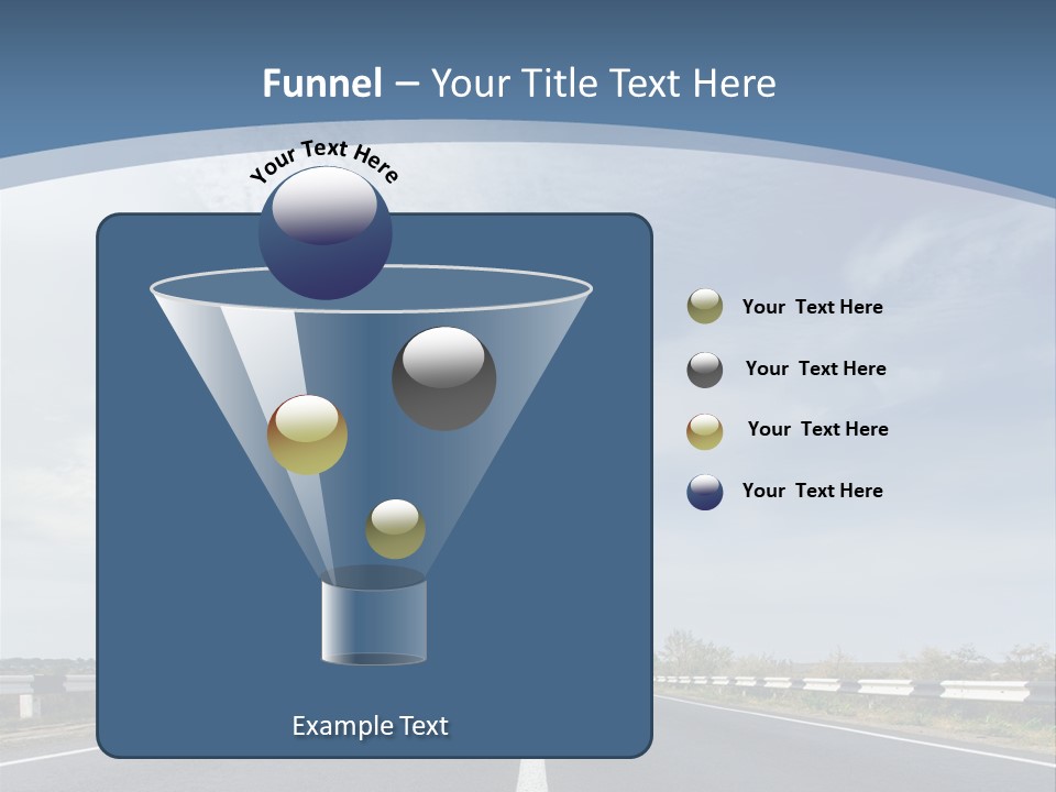 Track Cloudy Landscape PowerPoint Template
