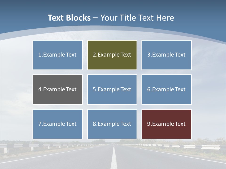 Track Cloudy Landscape PowerPoint Template