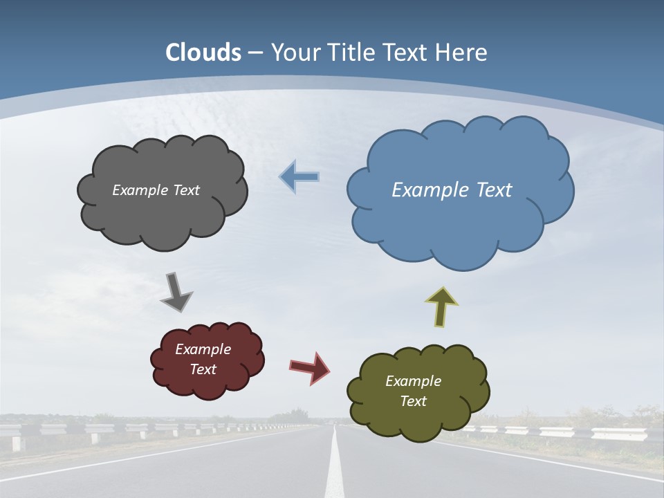 Track Cloudy Landscape PowerPoint Template