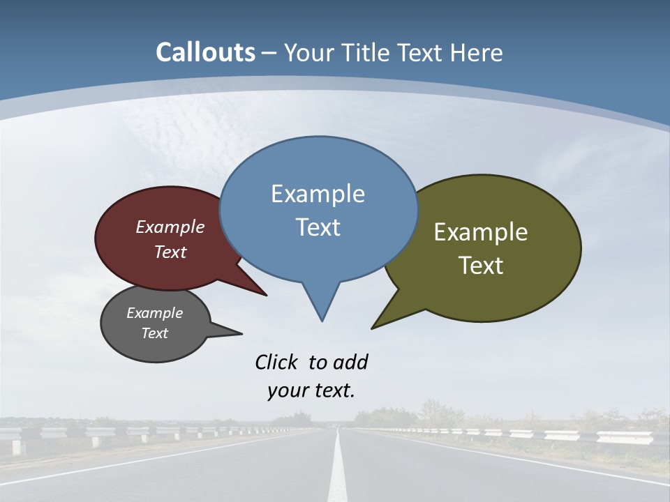 Track Cloudy Landscape PowerPoint Template
