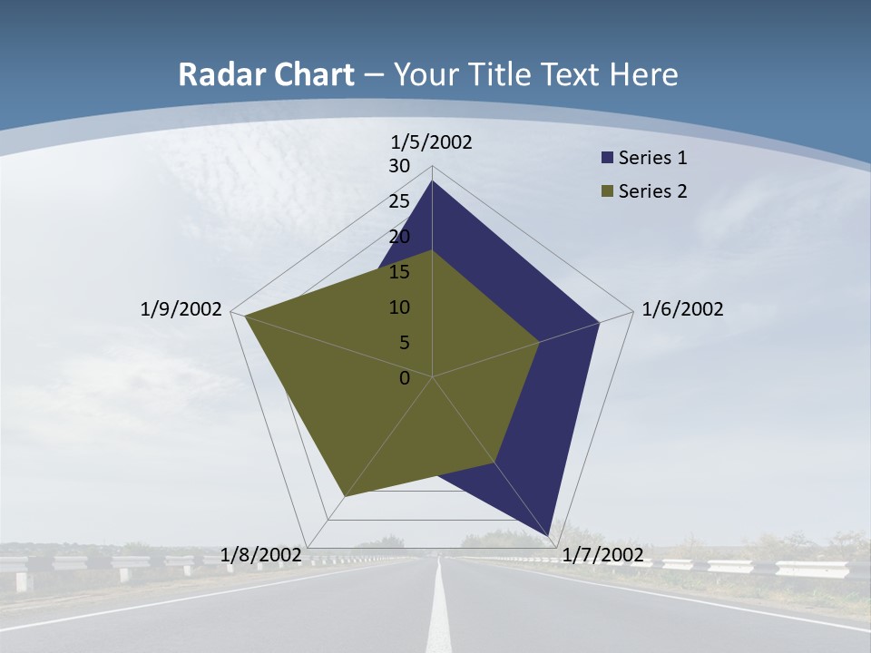 Track Cloudy Landscape PowerPoint Template