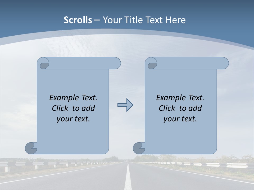 Track Cloudy Landscape PowerPoint Template