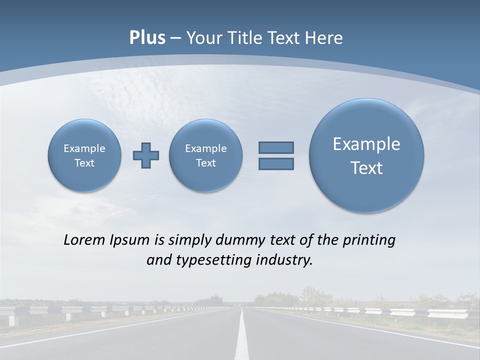 Track Cloudy Landscape PowerPoint Template