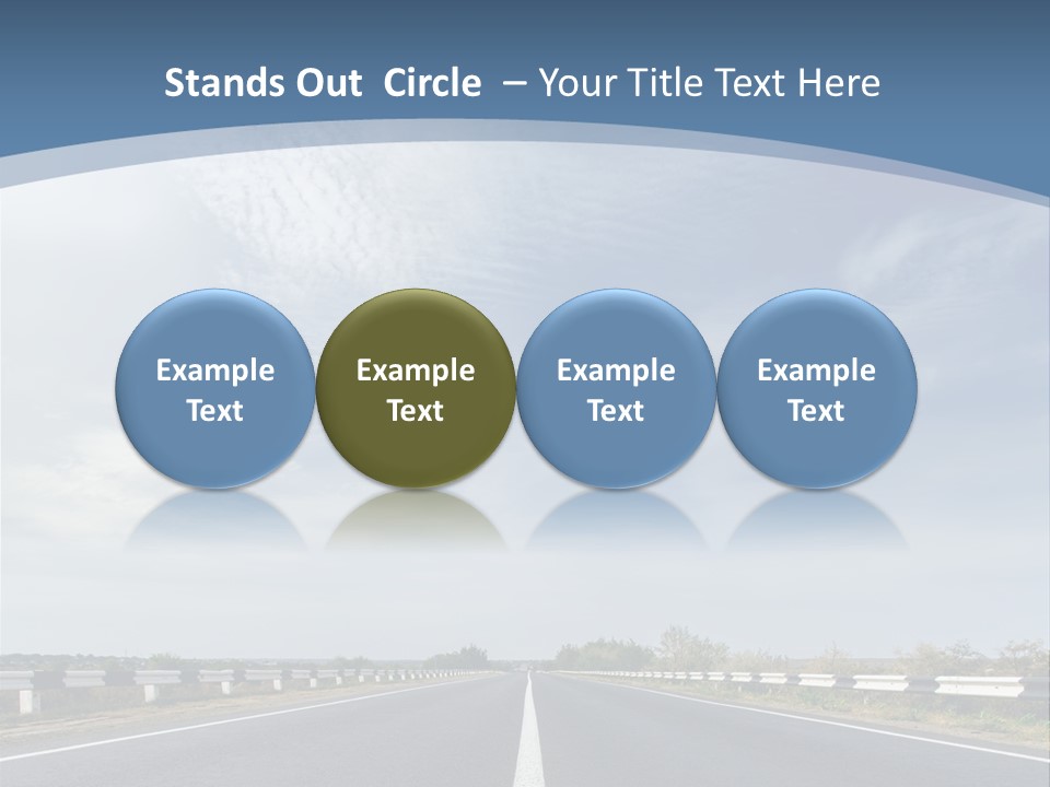 Track Cloudy Landscape PowerPoint Template