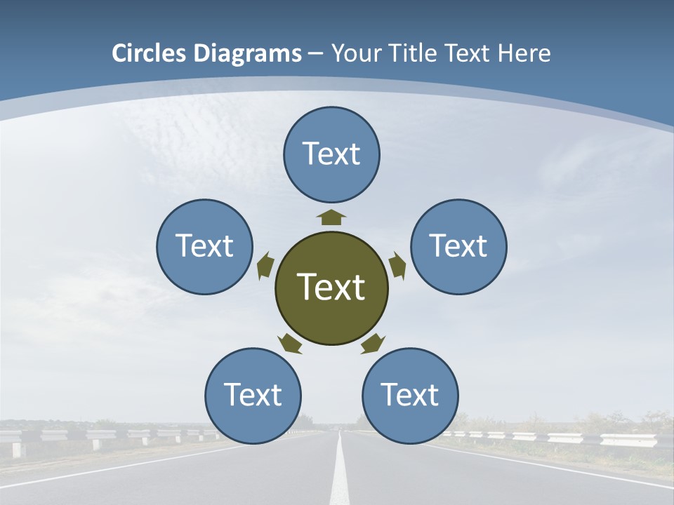 Track Cloudy Landscape PowerPoint Template