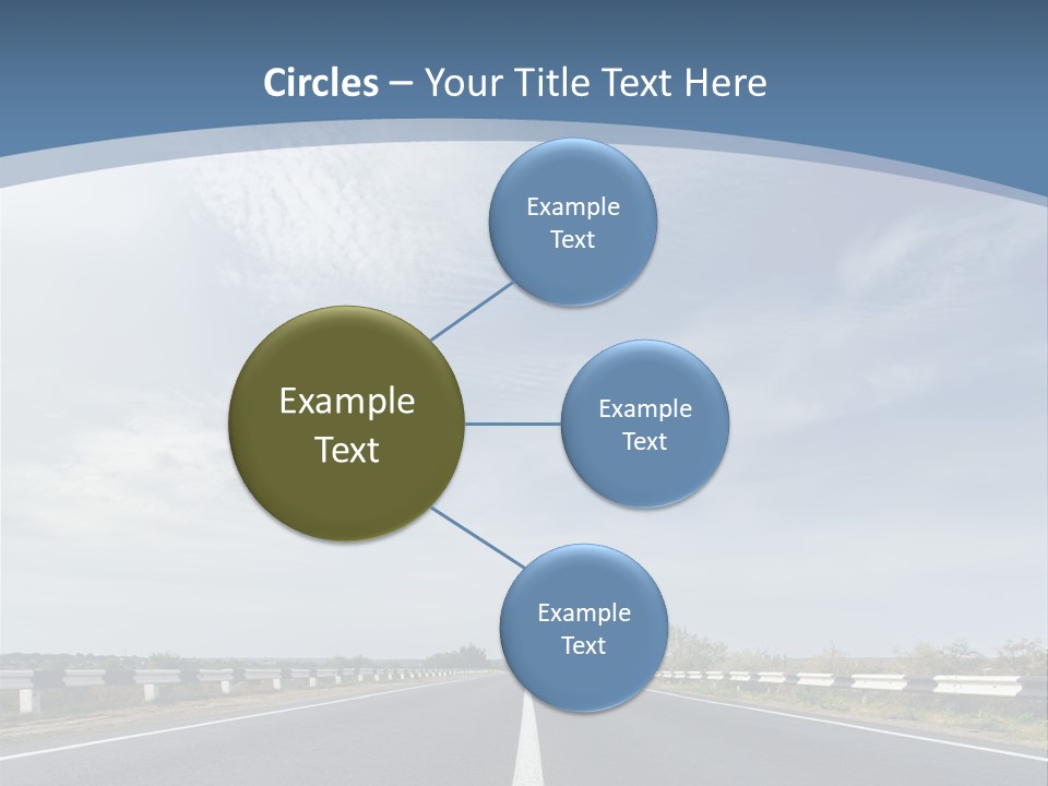Track Cloudy Landscape PowerPoint Template