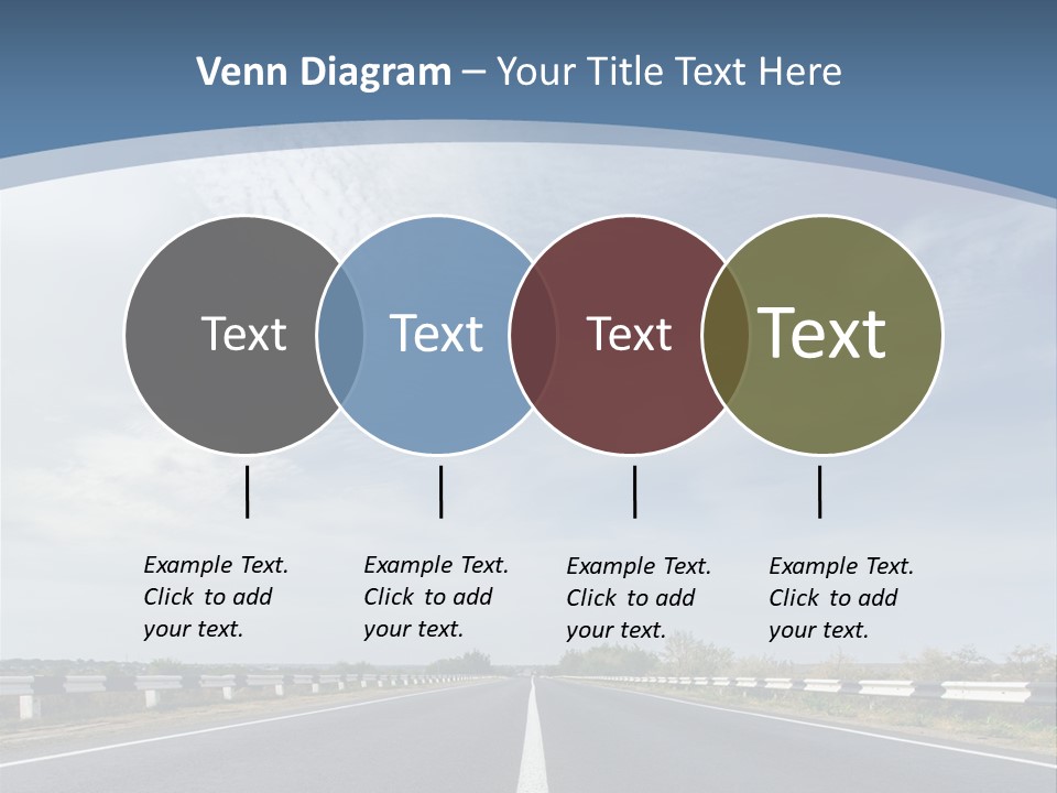 Track Cloudy Landscape PowerPoint Template