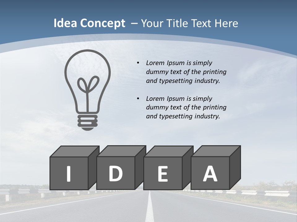Track Cloudy Landscape PowerPoint Template