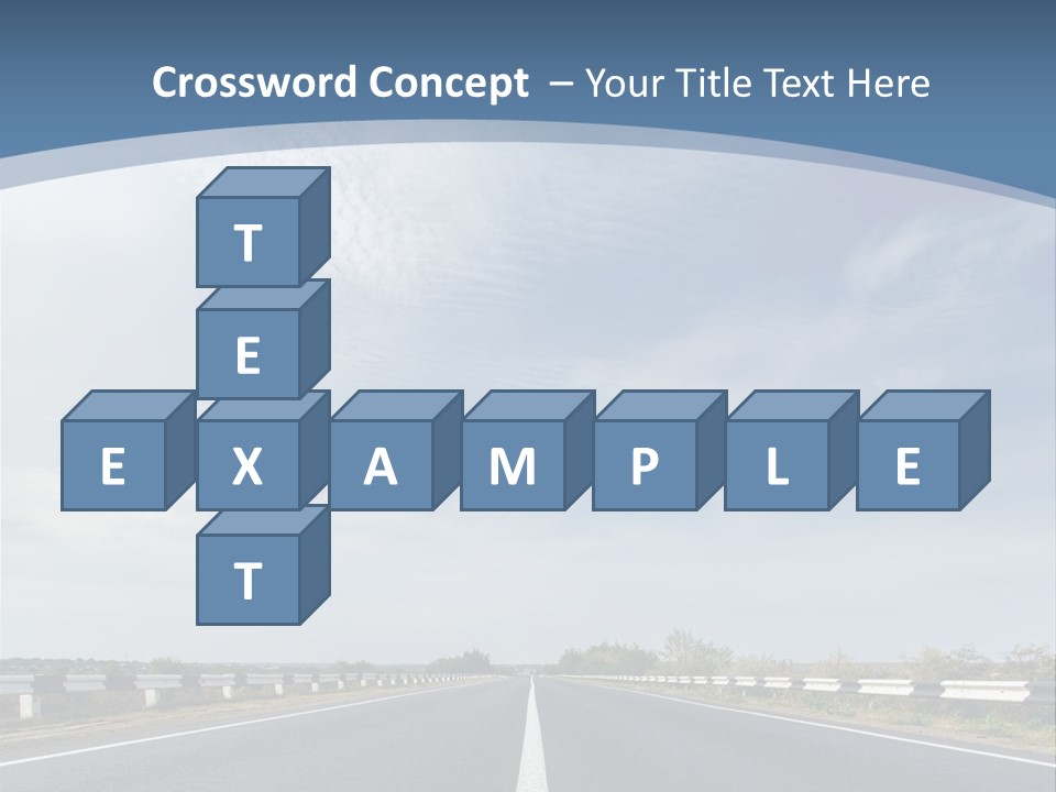 Track Cloudy Landscape PowerPoint Template