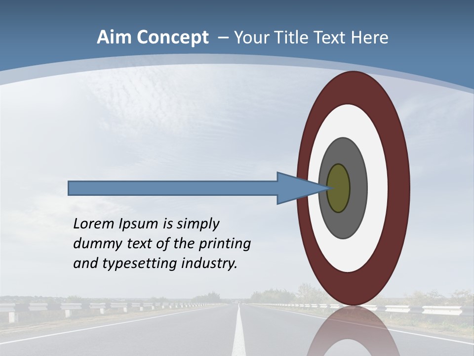 Track Cloudy Landscape PowerPoint Template