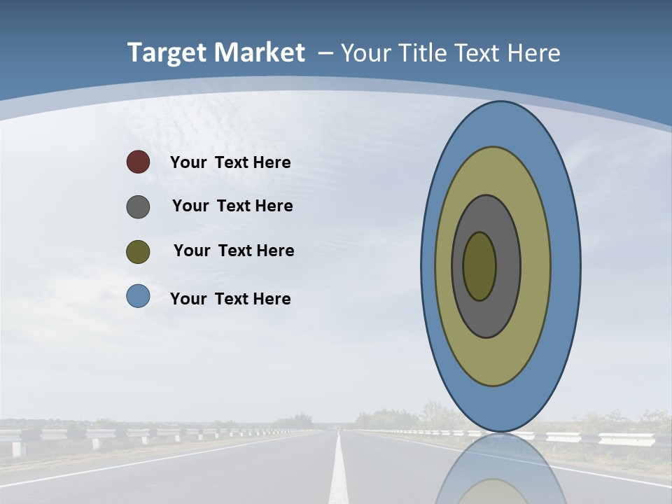 Track Cloudy Landscape PowerPoint Template