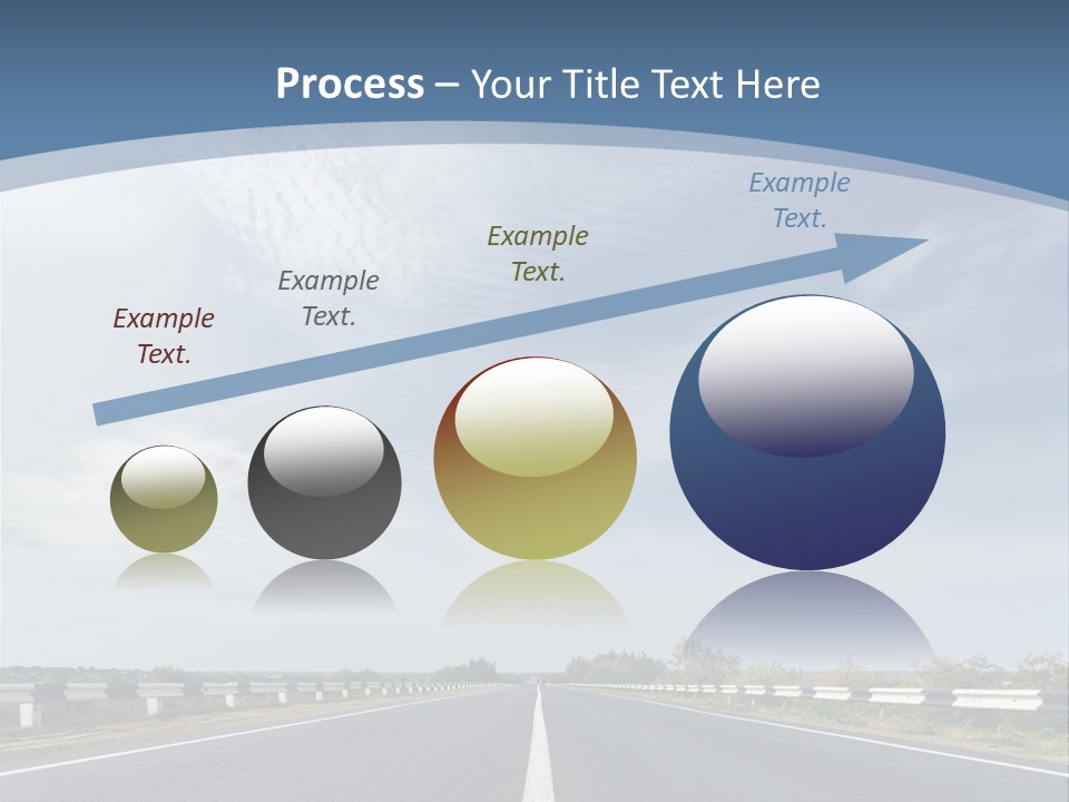 Track Cloudy Landscape PowerPoint Template