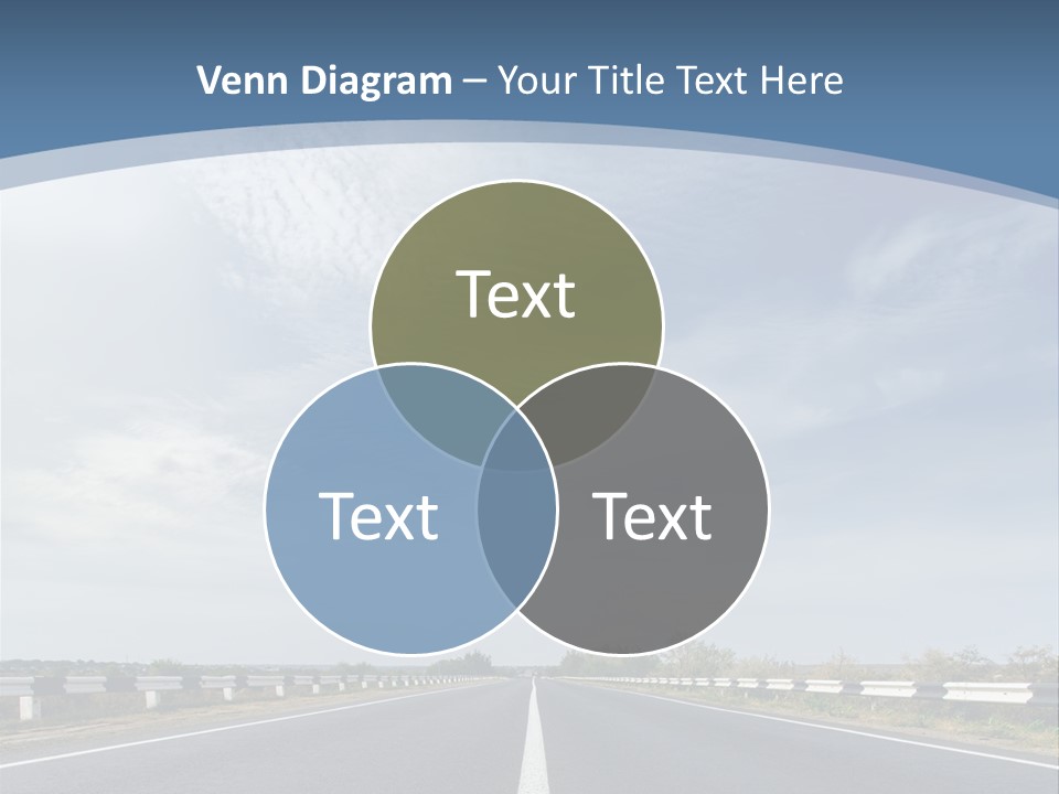 Track Cloudy Landscape PowerPoint Template