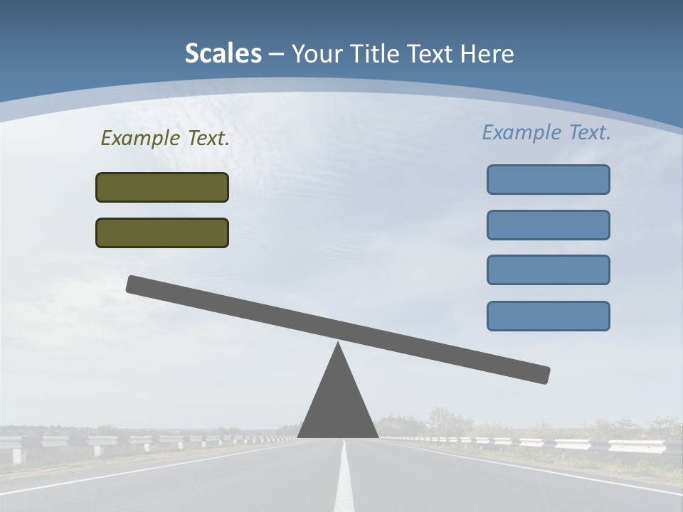 Track Cloudy Landscape PowerPoint Template
