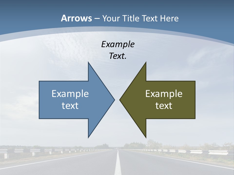 Track Cloudy Landscape PowerPoint Template