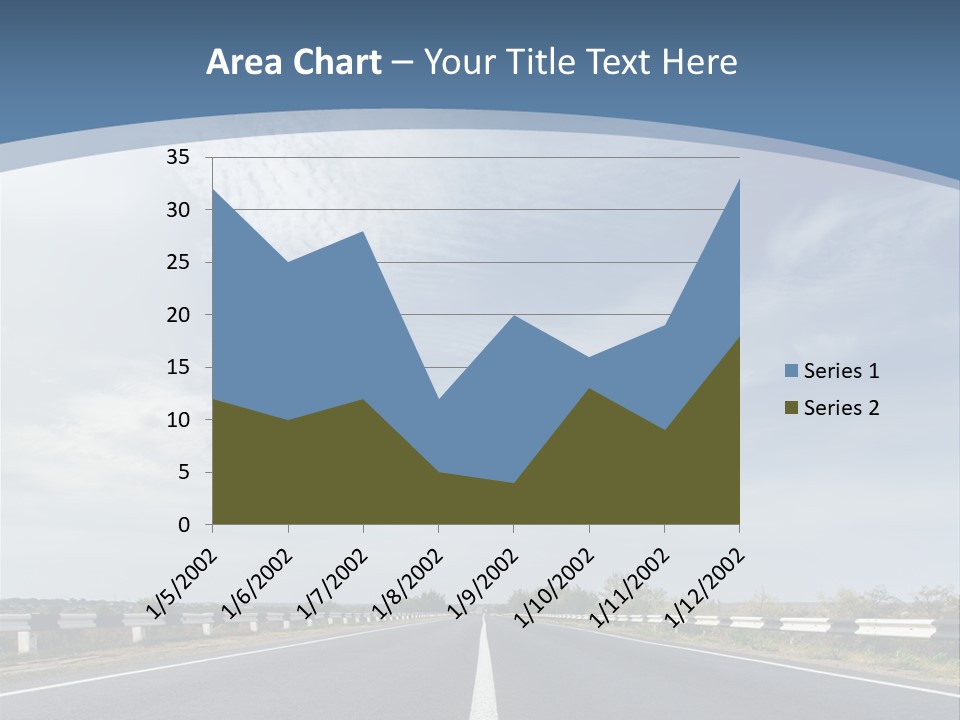 Track Cloudy Landscape PowerPoint Template