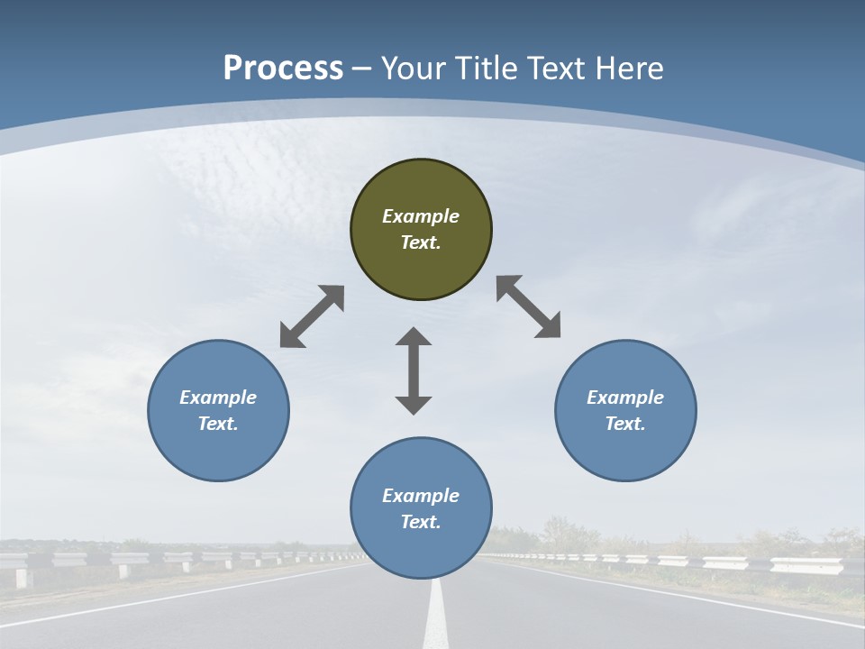 Track Cloudy Landscape PowerPoint Template