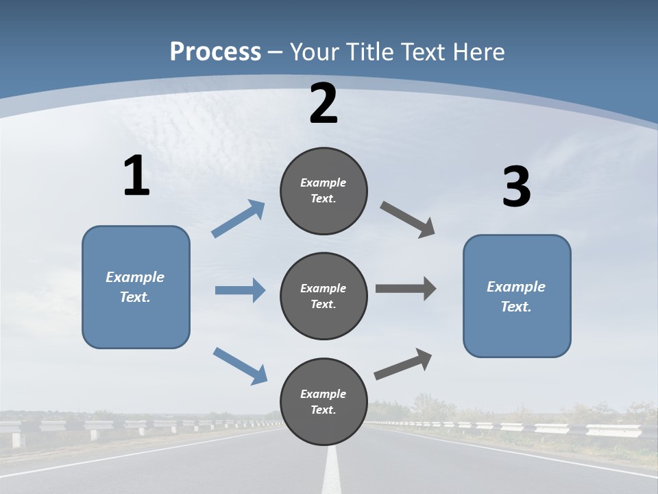 Track Cloudy Landscape PowerPoint Template