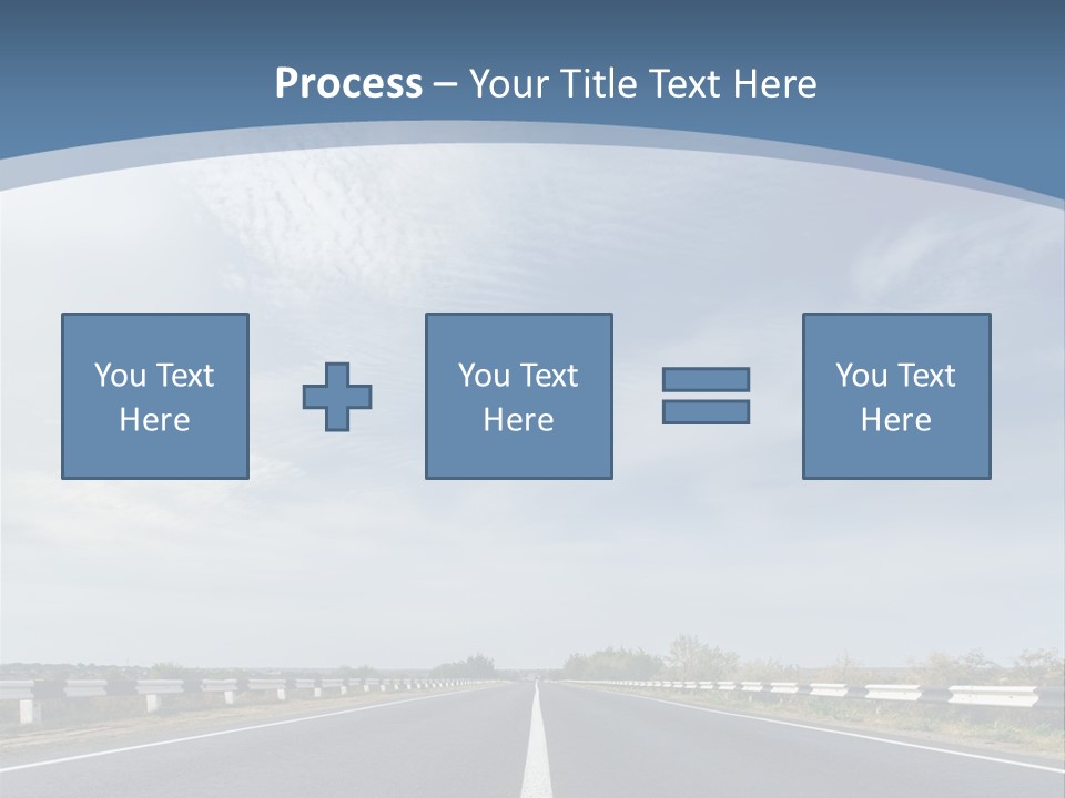 Track Cloudy Landscape PowerPoint Template