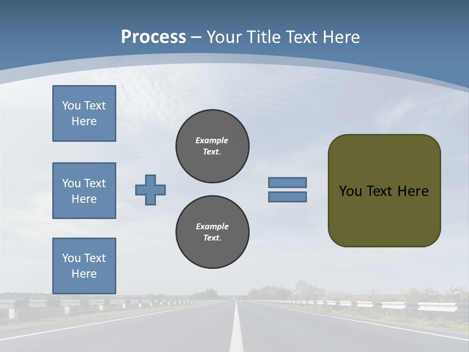 Track Cloudy Landscape PowerPoint Template