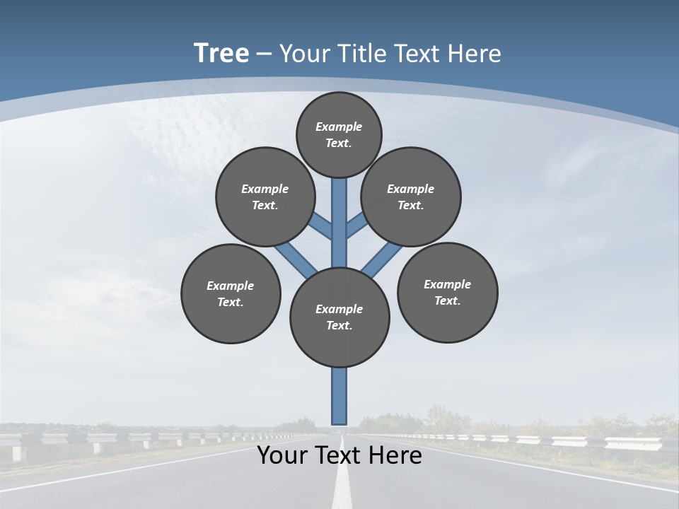 Track Cloudy Landscape PowerPoint Template
