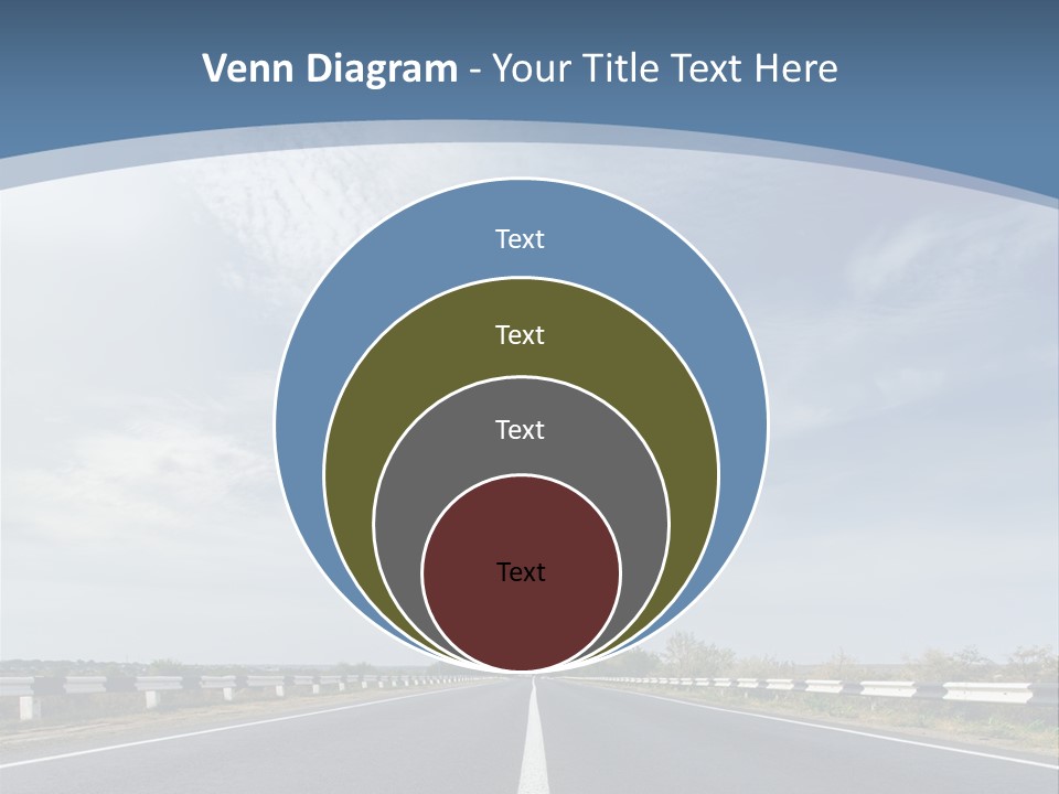 Track Cloudy Landscape PowerPoint Template